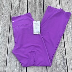 Lululemon Groove Super-High-Rise Flared Pant Nulu Moonlit Magenta size 12 NWT